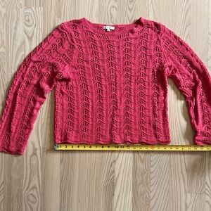 Women's Coral Pink Knit Sweater